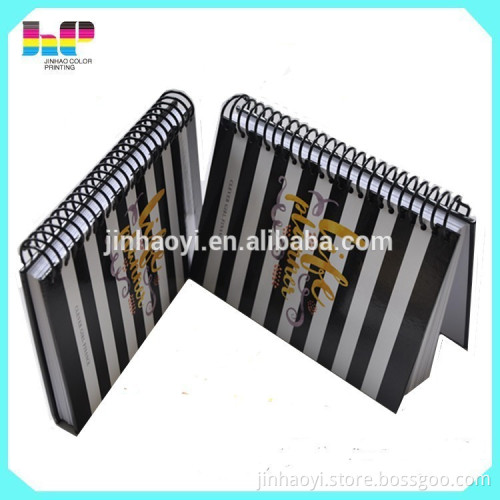 2016 high quality wire o books spiral notebook with colored paper printing